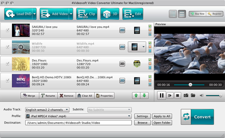 Screenshot af 4Videosoft Video Converter Ultimate til Mac