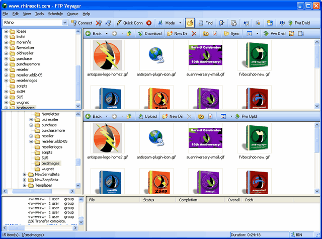 Screenshot af FTP Voyager